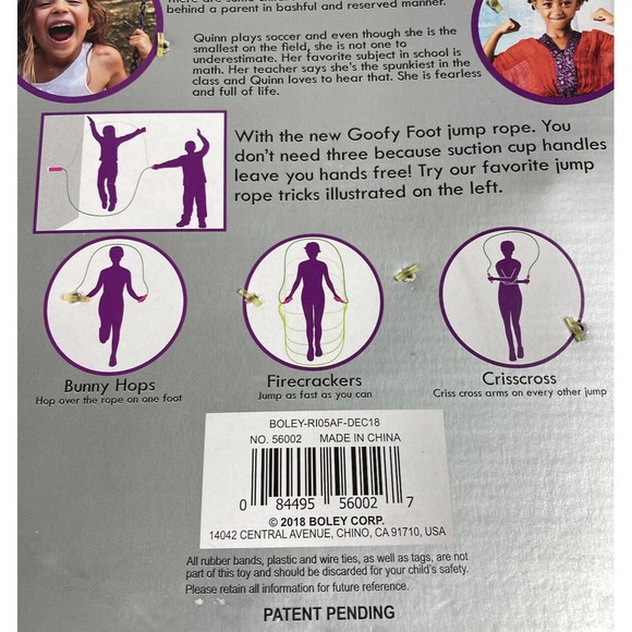 Goofy Foot Light-Up LED 7 ft Jump Rope Kids Fitness Suction Cup Handles Assorted - Picture 7 of 11